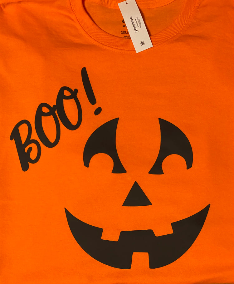 Halloween Boo! Unisex Orange T-Shirt